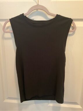 GAP Black Ribbed Muscle Tank Womens Medium